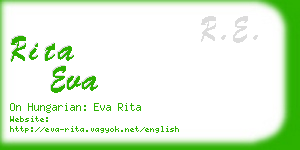 rita eva business card